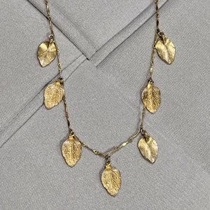 Gold leaf necklace